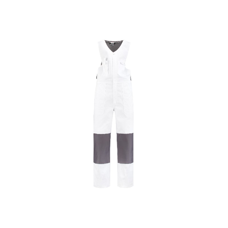 Bodybroek katoen/polyester wit-grijs