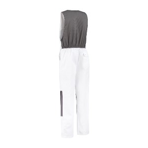 Bodybroek katoen/polyester wit-grijs