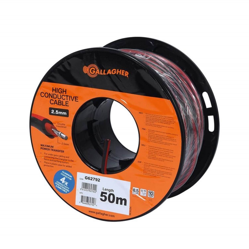 Grondkabel XL Rood 2,5mm 50 meter
