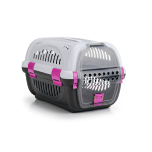 BZ reismand rhino grijs/roze 51 X 34,5 X 33 cm