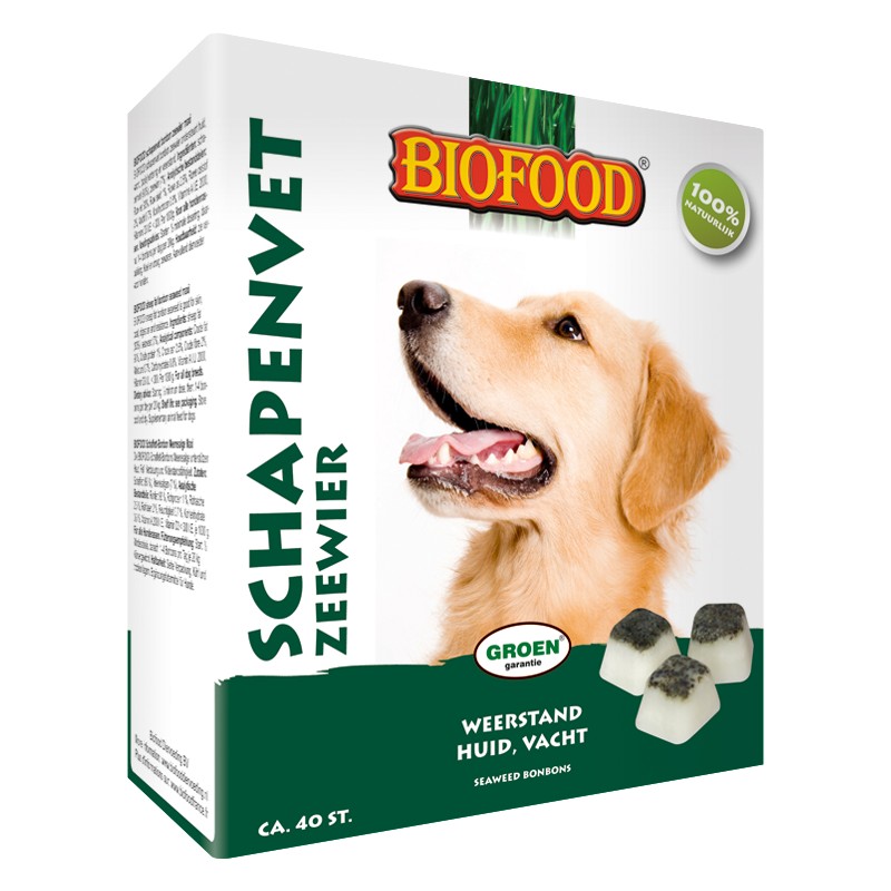 Biofood schapenvet bonbons zeewier 40 st