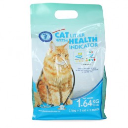 Kattenbakvulling met gezondheidsindicator