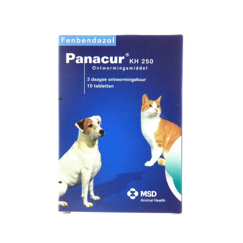 Ontworming hond/kat Panakur 250mg 10 Tabletten