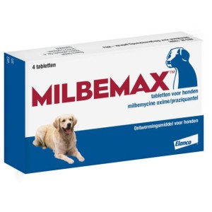 Ontwormingstablet hond groot 5-75kg 4 tabl.