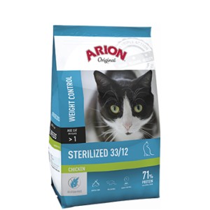 Arion Kattenbrokken Original sterilized kip 33/12 2kg