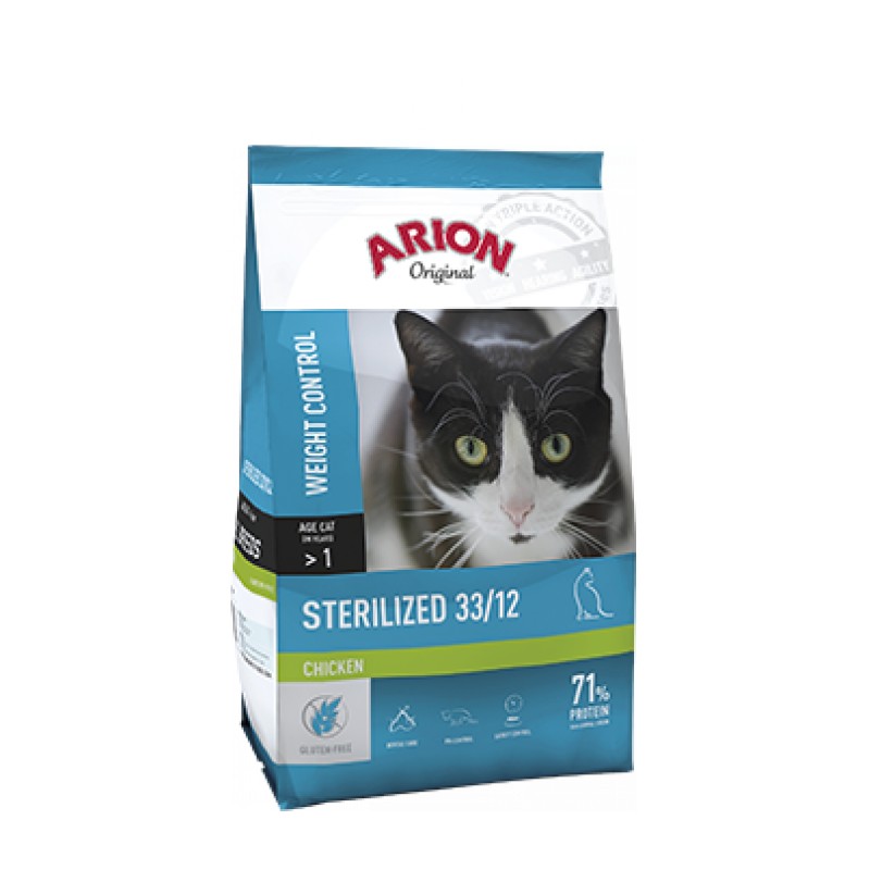 Arion Kattenbrokken Original sterilized kip 33/12 2kg