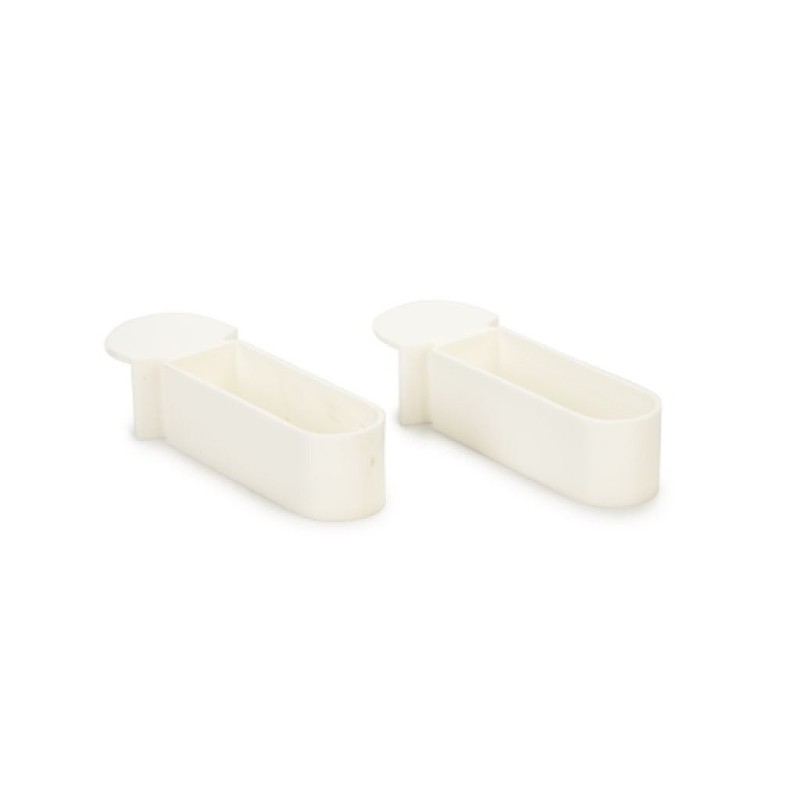Breed snoepbakje plastic wit 2 stuks