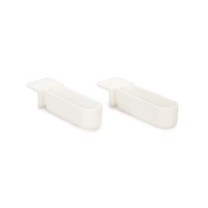Vogel snoepbakje smal plastic wit 2 stuks
