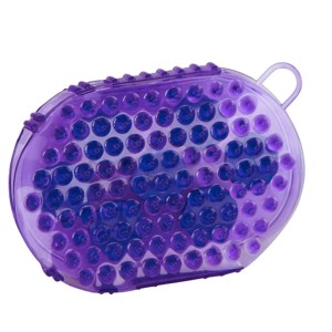 Luxe massageborstel paard paars met magneet