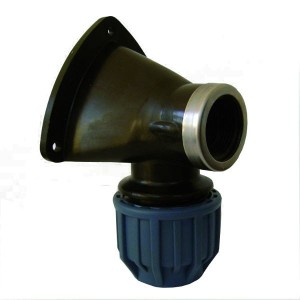 Muurplaat knie, 20mm x 1/2" binnendraad