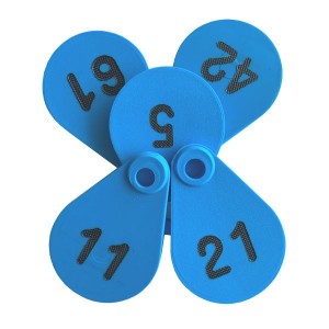 Nekplaatje bedrukt blauw serie 25 stuks