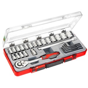 Dopsleutelset PROFI 1/2 22 delig