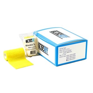Klauwtape geel 10cm x 4.5m 12 rollen