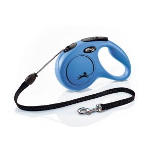 Flexi hondenriem New Classic koord M blauw 5m