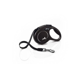 Flexi hondenriem new classic band xs zwart 3m
