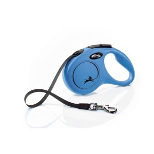 Flexi hondenriem new classic band s blauw 5m