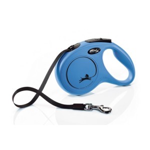 Flexi hondenriem new classic band M blauw 5m