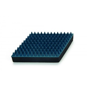 Beeztees Honden massageborstel rubber blauw 15cm