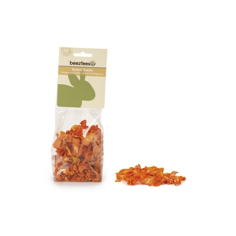 Beeztees knaagdiersnack wortel chips 130 gram