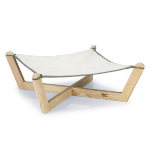 Kattenhangmat gaia hout grijs 51x51x18,5 cm
