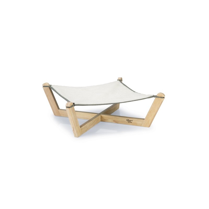 Kattenhangmat gaia hout grijs 51x51x18,5 cm