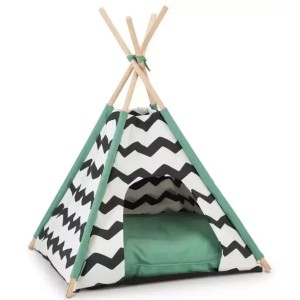 BZ Katten Kioni Tipi Tent zwart/wit 50x50x70 cm