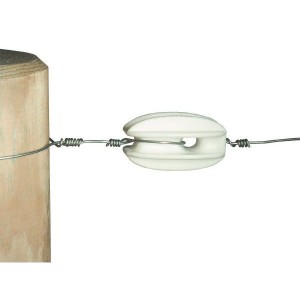 AKO hoekisolator polyamide wit voor staaldraad 10 stuks