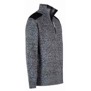 Storvik Fijn gebreide Pullover Liam gevoerd grijs