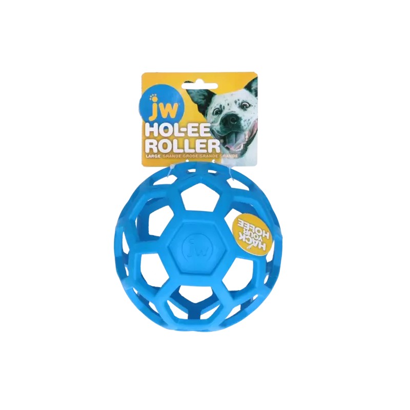 Hondentraktatie Hol-ee Roller Large 15 cm blauw