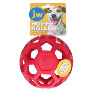 Hondentraktatie Hol-ee Roller Medium 11,5 cm rood