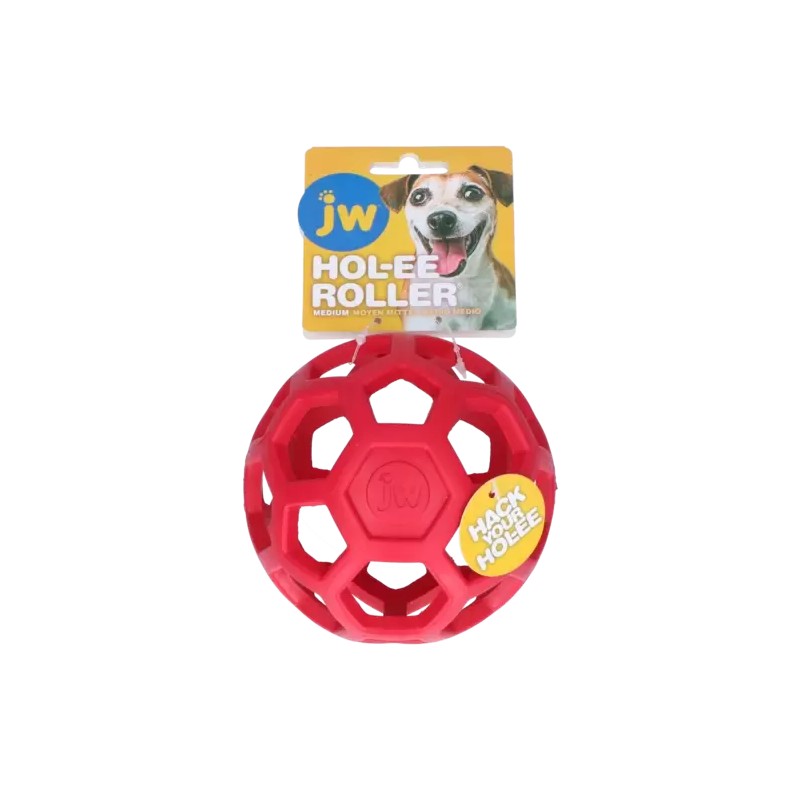 Hondentraktatie Hol-ee Roller Medium 11,5 cm rood