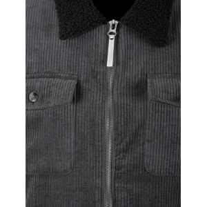 Winterjas Calgary corduroy teddyvoering grijs