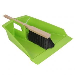 Stoffer en blik groot limegroen