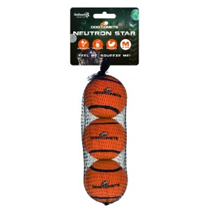 Hondenspeeltje Neutron Star Tennisbal met pieper M Oranje 3 stuks