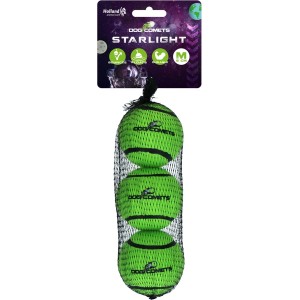 Hondenspeeltje Starlight Tennisbal M groen 3 stuks