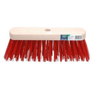 Losse straatbezem FSC 29cm kunstvezel rood