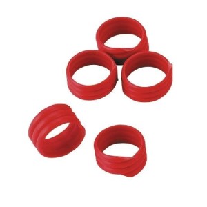 Kippenringen rood 16mm 20 stuks