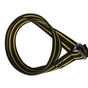 Halsband nylon zwart met knelgesp 130 cm