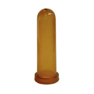 Kalverspeen latex O gat honingkleur 10cm