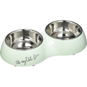 Kattendrinkbak oh my cat plastic mint 2x160ml