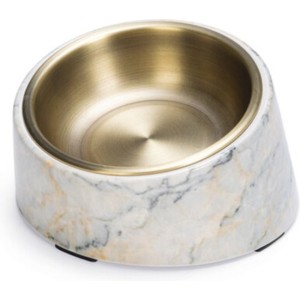 Kattenvoerbak Vita Melamine Marmerlook wit 160ml