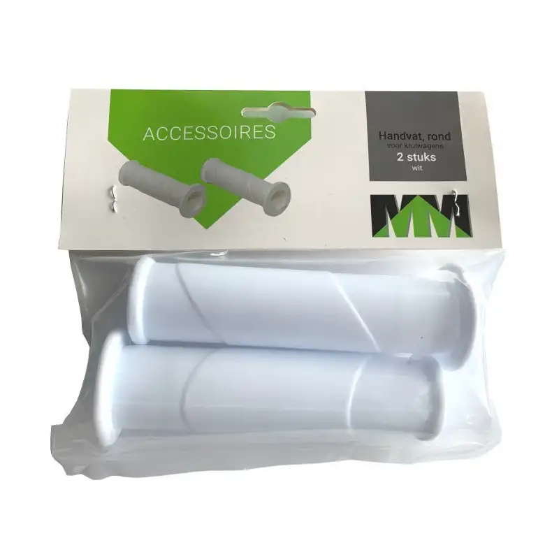 Handvat rond wit (2 stuks)