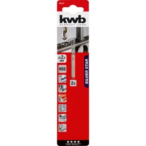 KWB HSS Spiraalboor Silver Star 2.0 mm 2 stuks