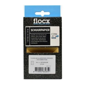 Flocx Schuurpapier Stroken 81 x 133 mm Korrel P180 5 stuks