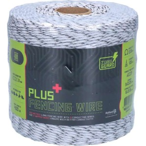 ZoneGuard Plus afrasteringsdraad 3 mm wit en zwart 400 m