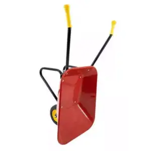 Kinderkruiwagen met metalen bak rood