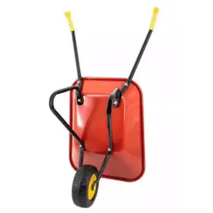 Kinderkruiwagen met metalen bak rood