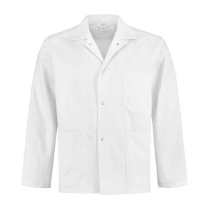 Werkjas kort polyester/katoen wit