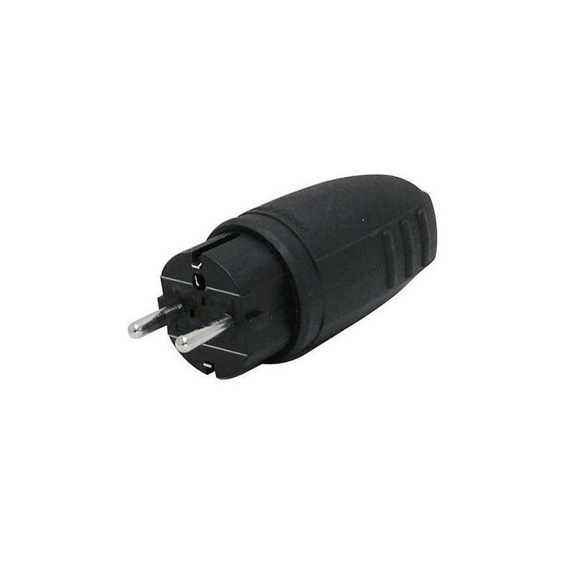 Rubber stekker RA Basic zwart