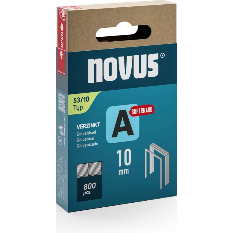 Novus Dundraad nieten A 53/10mm SH 800 stuks